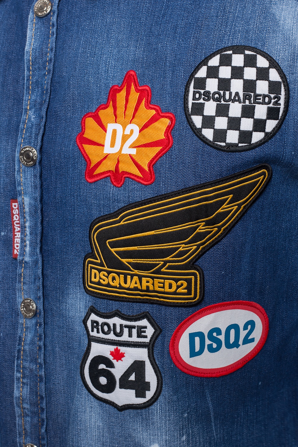 Dsquared2 Patched denim shirt